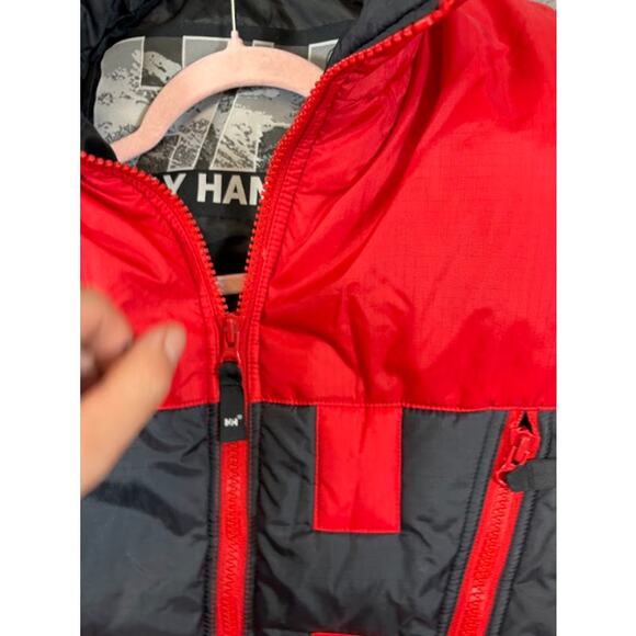Vintage Helly Hansen Insulated Down Puffer Vest Mens XXL Red Black Zip Outdoor - Picture 4 of 6